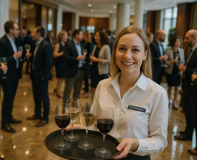 Barpersonal beim Empfang in einem Berliner Hotel