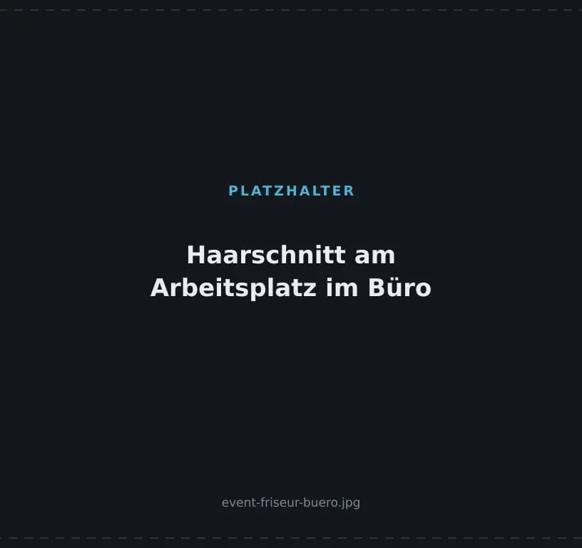 Haarschnitt am Arbeitsplatz im Büro