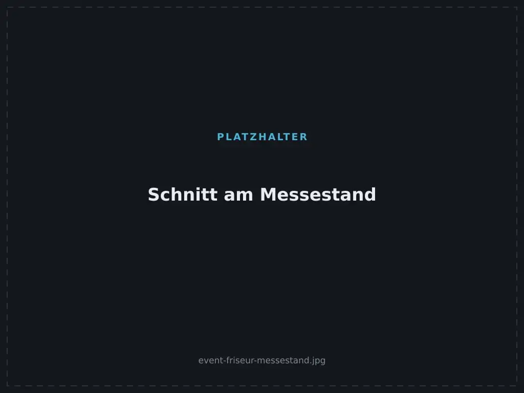 Schnitt und Bart am Messestand