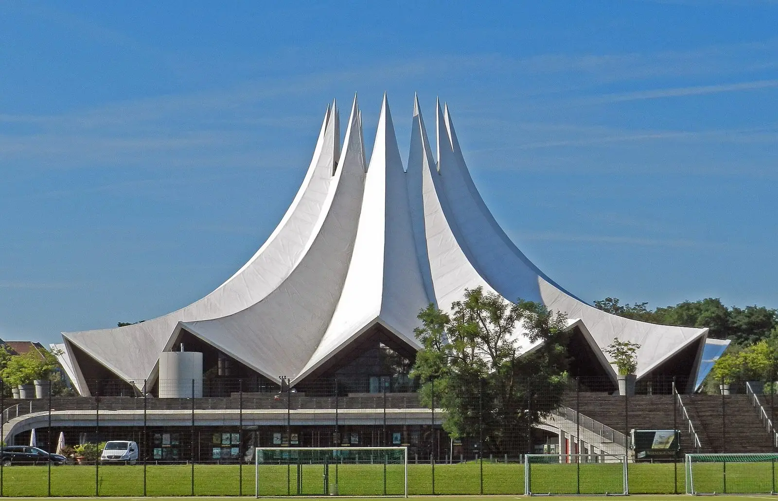 The Tempodrom in Berlin with its white tent roof