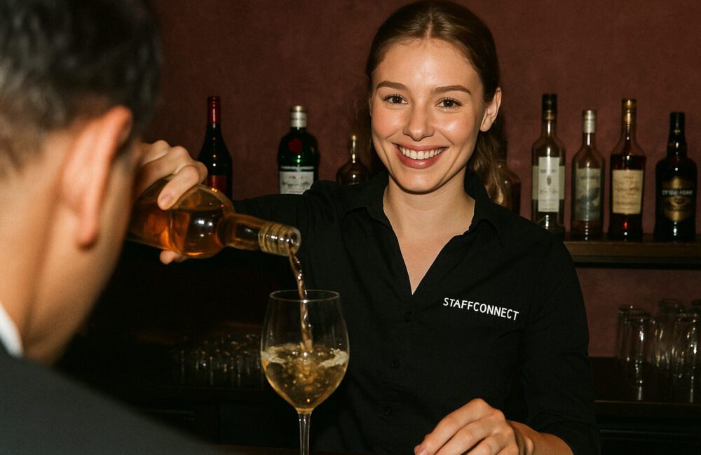 Barkeeper lächeln